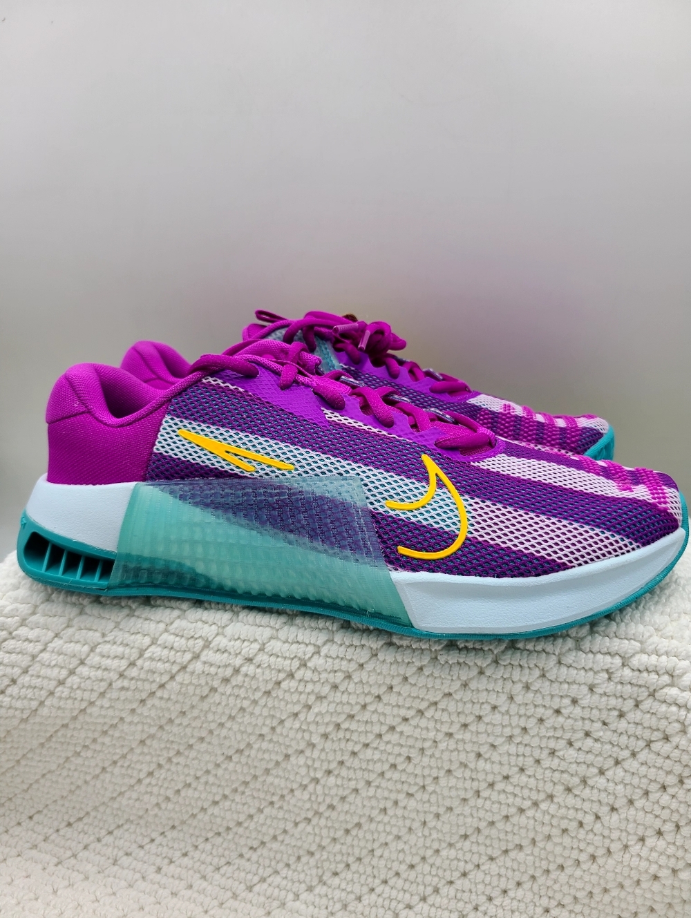 Nike Women’s Purple & Teal Athletic Shoes with Yellow Accents